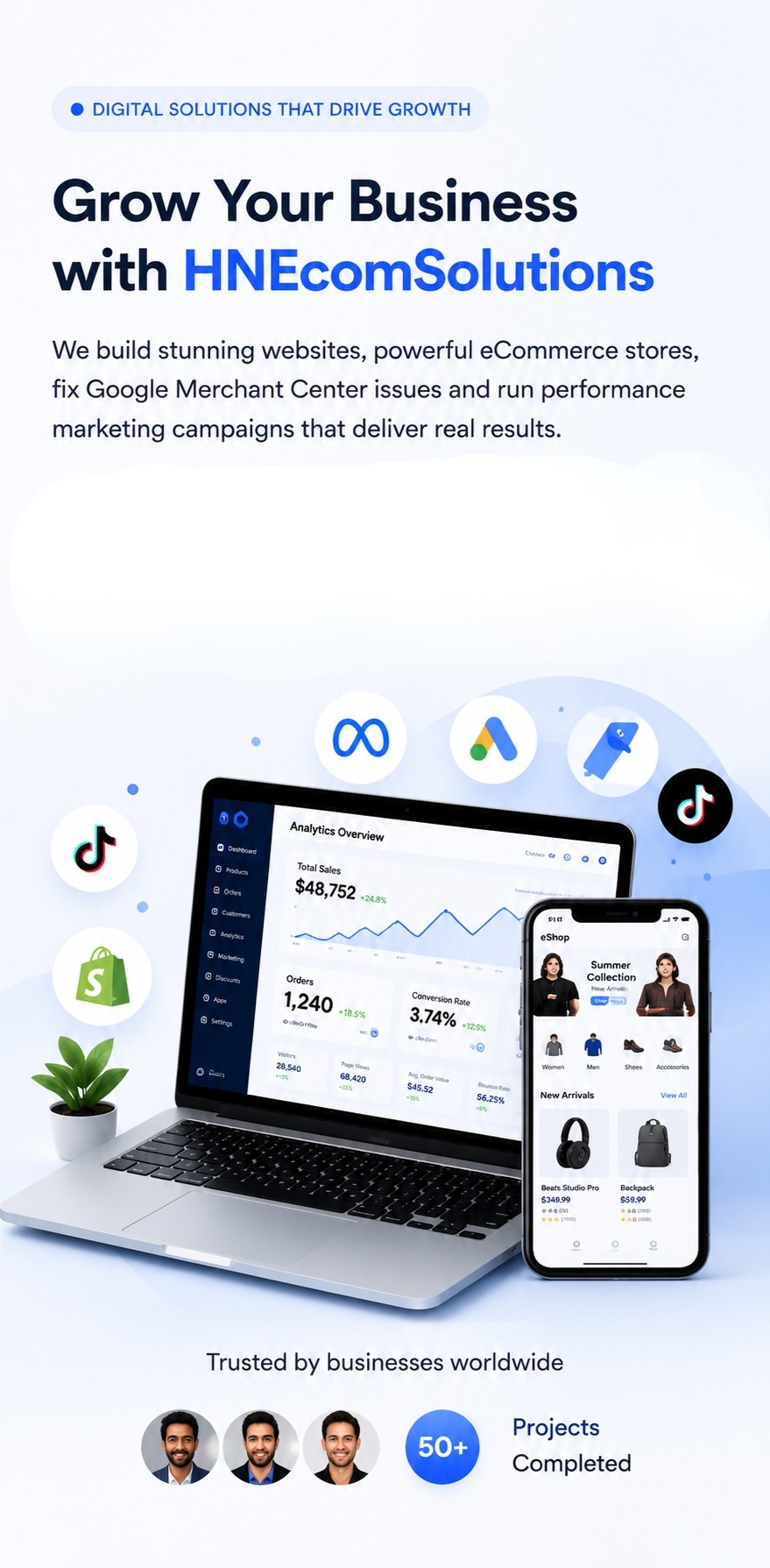 HNEcomSolutions Mobile Hero Banner